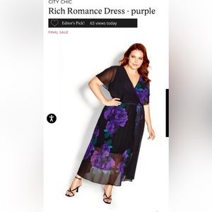 Bouquet Maxi Dress-Purple & Black